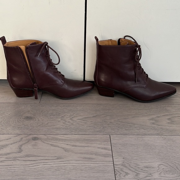 Nine West Burgundy Ankle Booties - Picture 4 of 6